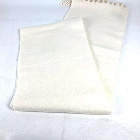 LOUIS VUITTON M79377 LV SKI Scarf-LV Ice Fringe LV logo Scarf wool White/Black - Picture 11 of 14